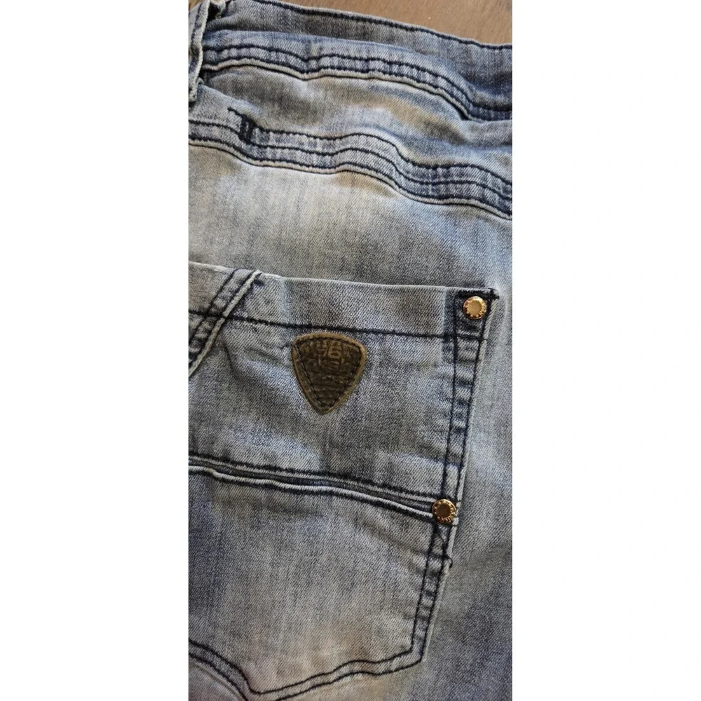Parish Nation Light Wash Straight Leg Denim Blue Jeans Men Sz 36 Y2K
